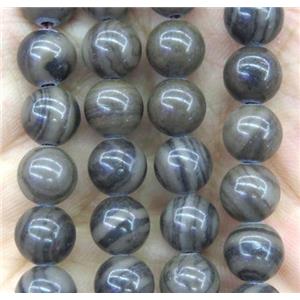 coffee Wood Lace Jasper Beads, round, approx 4mm dia