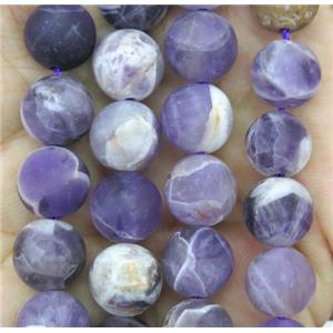 round matte dogtooth Amethyst Beads, approx 10mm dia