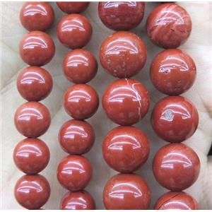 round Red Jasper beads, approx 8mm dia