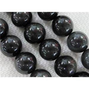 round black obsidian beads, 12mm dia, 31pcs per st