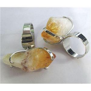 yellow citrine ring, approx 20-40mm