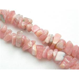 Natural Rhodochrosite Chips Beads Pink Freeform, 3-6mm