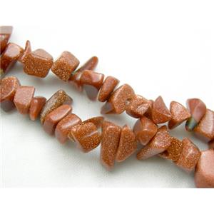 gold sandStone Chip Beads, 4-7mm