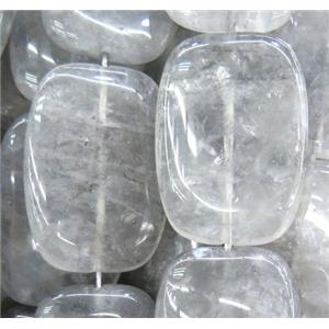 natural cloudy quartz beads, rectangle, approx 22x30mm