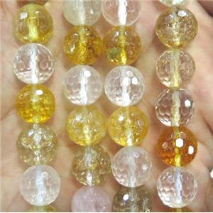 mixed gemstone beads, faceted round, approx 8mm dia