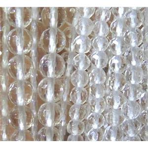 Clear Quartz beads, faceted round, approx 12mm dia