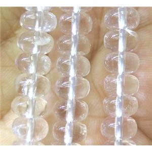 clear quartz beads, rondelle, approx 4x6mm