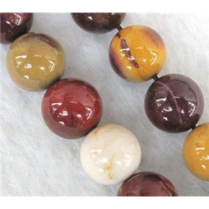 Mookaite jasper Beads, round, approx 12mm dia, 15.5 inches