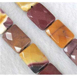 Mookaite jasper Bead, faceted rectangle, approx 10x14mm, 15.5 inches