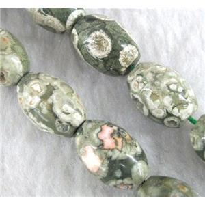 Rhyolite Jasper beads, barrel, approx 10x14mm