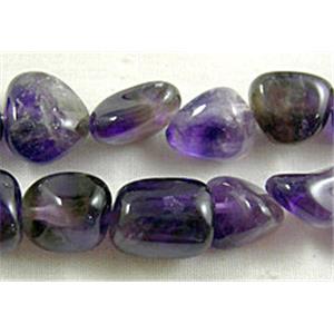 Amethyst beads, Chip, purple, 8x11mm,40pcs per st