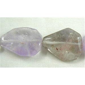 Amethyst Crystal beads, Erose Chip, 15x20x6.5mm,21pcs per st