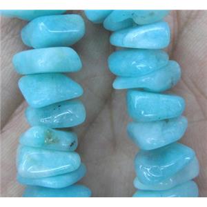 aqua aventurine beads, chips, freeform, approx 8-15mm, 15.5 inches