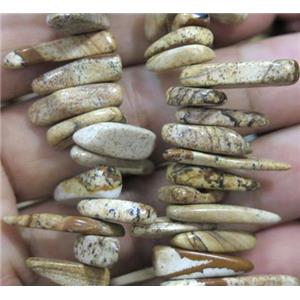 picture jasper bead, chips, freeform, approx 15-30mm, 15.5inches