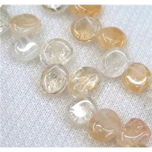 citrine chips bead, freeform, approx 6-10mm, 15.5 inches