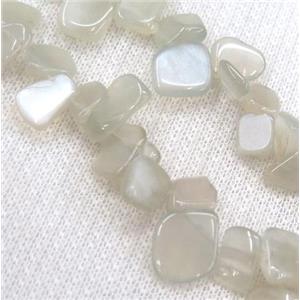 moonstone chip beads, approx 6-10mm, 15.5 inches