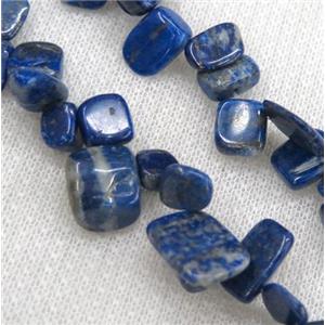 lapis lazuli chip beads, freeform, approx 6-10mm, 15.5 inches