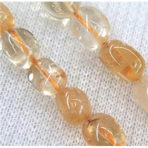 citrine beads, chip, freeform, yellow, approx 6-10mm, 15.5 inches