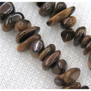 yellow tiger eye chip bead, freeform, approx 6-10mm, 15.5 inches