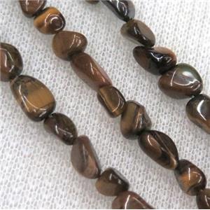yellow tiger eye chips bead, freeform, approx 6-10mm, 15.5 inches