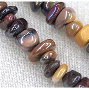 mookaite chips bead, freeform, electroplated, approx 5-12mm, 15.5 inches