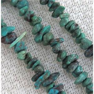 natural turquoise chip beads, freeform, approx 4-6mm