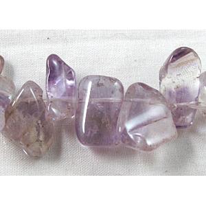 Amethyst Crystal beads, Erose Chip, 7-10mm wide, 13-17mm length,16 inch length