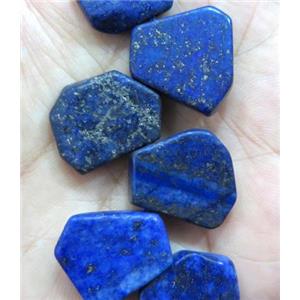 blue Lapis Lazuli beads, teardrop, approx 15-25mm