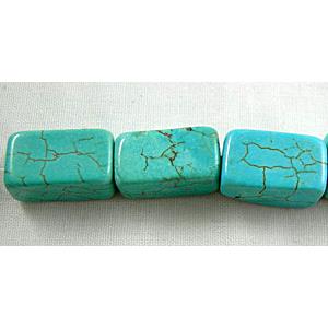 Chalky Turquoise beads, Tube, 7.5x7.5x14mm,28pcs per s t