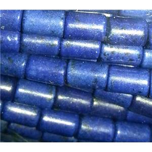 turquoise tube beads, synthetical, lazui-blue, approx 5x8mm, 15.5 inches