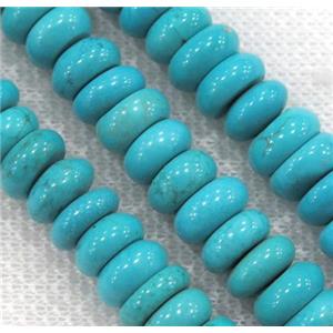 blue Assembled Turquoise rondelle beads, approx 3x8mm
