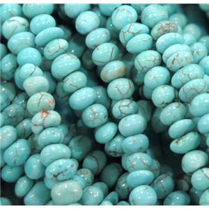 turquoise bead, freeform, blue, approx 3-5mm
