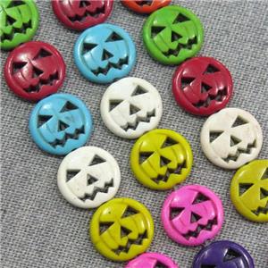synthetic Turquoise Halloween Beads, mix color, approx 20mm