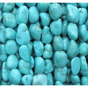 blue Assembled Turquoise chip beads, freeform, approx 6-10mm