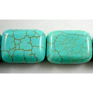 Chalky Turquoise, Stabilized, rectangle, 15x20mm, 8mm thick, 20pcs per st