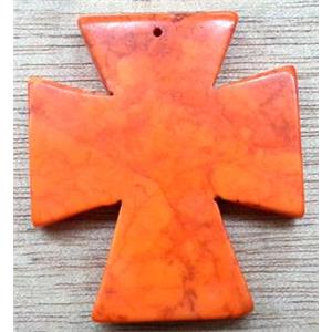 Cross Turquoise Pendant, stability, 41x47mm