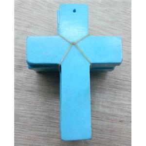 Cross Turquoise Pendant, stability, 50x70mm