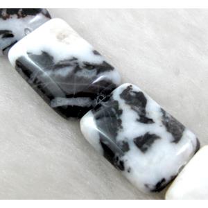 Zebra Jasper rectangle beads, 13x18mm,22pcs per st