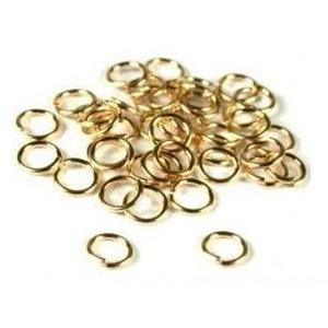 gold plated JumpRings, iron, 6mm diameter