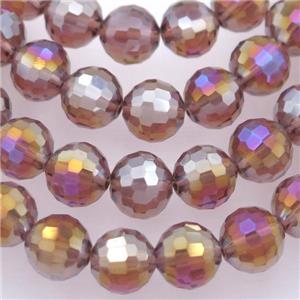 Chinese Crystal Glass Beads, faceted round, multicolor, approx 12mm, 50pcs per st