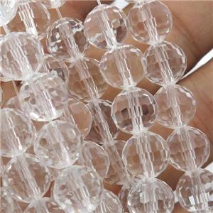 clear Chinese Crystal Glass Beads, faceted round, approx 10mm, 72pcs per st