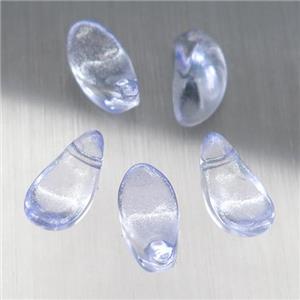 lt.blue crystal glass petal beads, approx 6-12mm