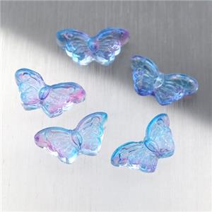 crystal glass butterfly beads, approx 8-15mm