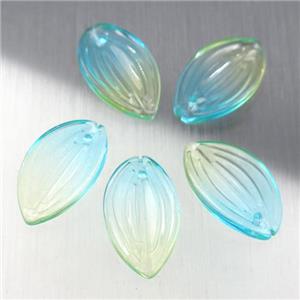 crystal glass petal beads, approx 12-20mm