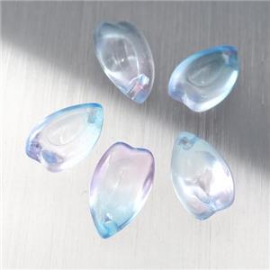 blue crystal glass teardrop beads, approx 8-13mm