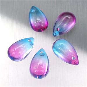crystal glass teardrop beads, approx 8-14mm