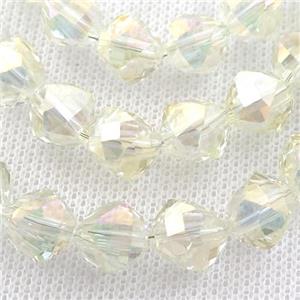 Crystal Glass Beads, freeform, approx 9mm, 60pcs per st