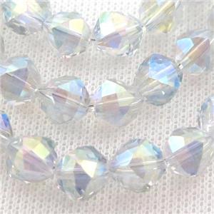 Crystal Glass Beads, freeform, approx 9mm, 60pcs per st