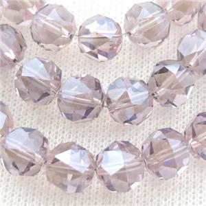 purple Crystal Glass Beads, faceted round, approx 10mm, 60pcs per st