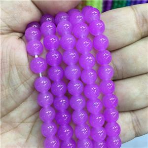 round Jadeite Glass beads, lt.purple, approx 10mm dia